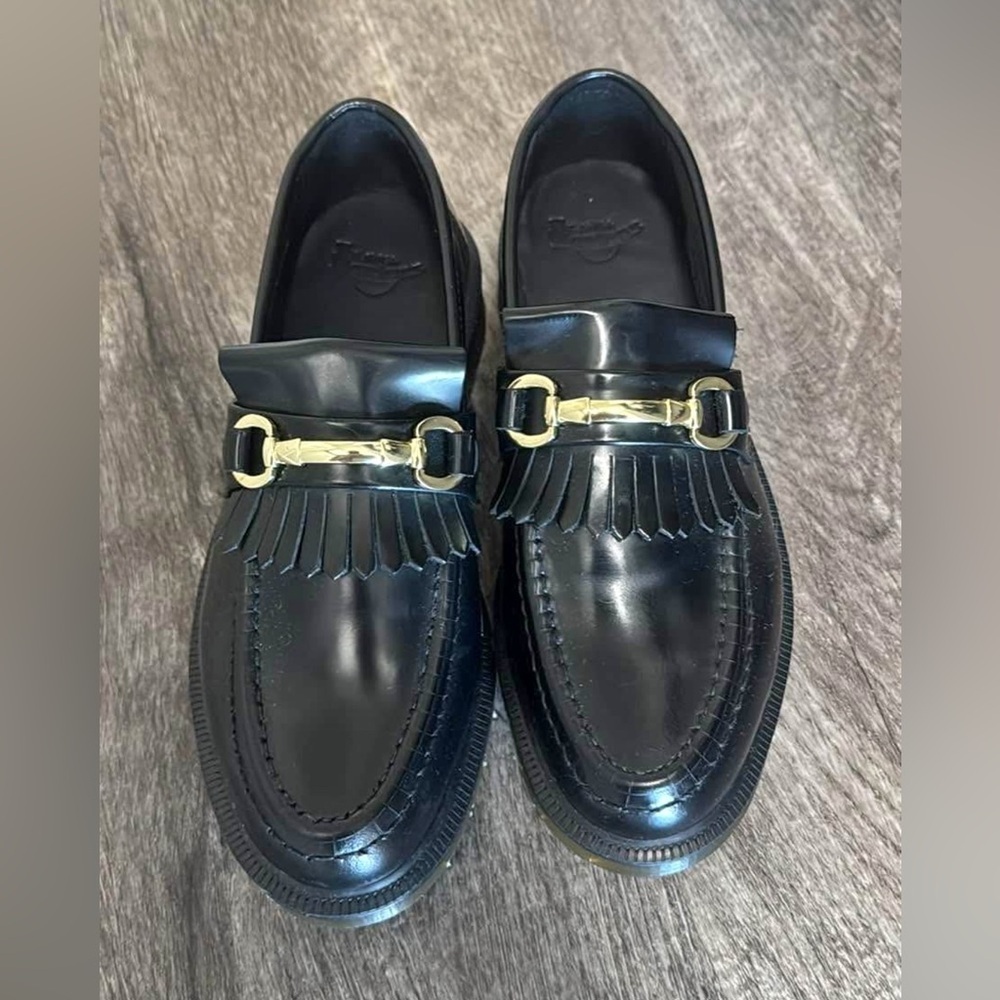 Dr Martens Adrian Snaffle Smooth Leather Kiltie Loafers - Picture 2 of 6